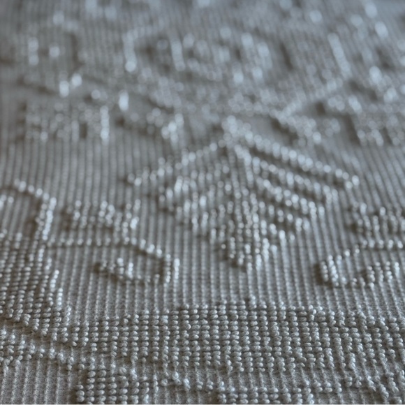 Vintage Fieldcrest Chenille Hobnail Bedspread Fringe Edges Edge Off White Cream - Picture 9 of 12